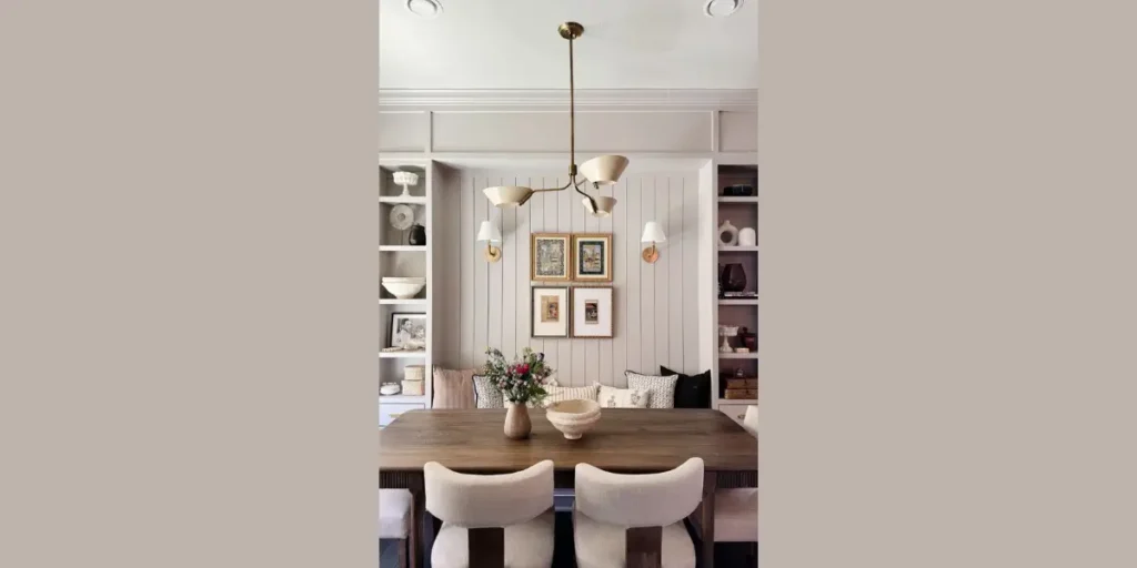 Single-Wall Accent Wallpaper in the Dining Room
