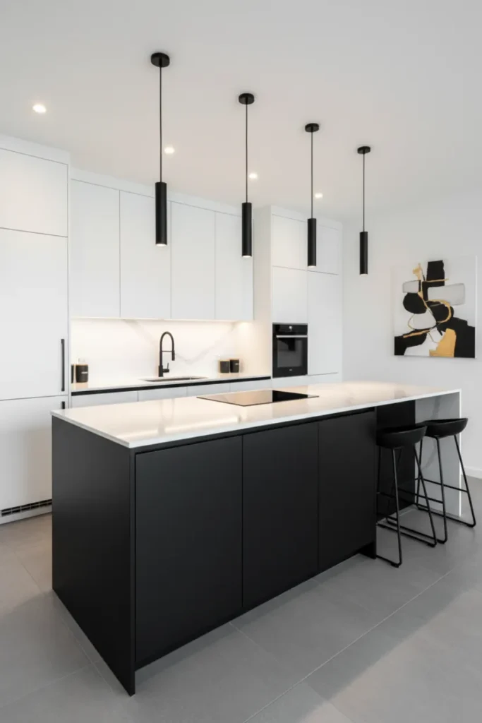 Black and White Kitchen Decor Design