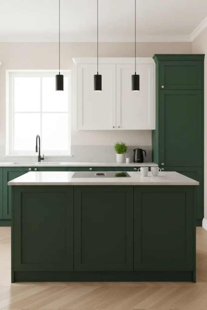 Bold Color Statement Kitchen Decor Concept