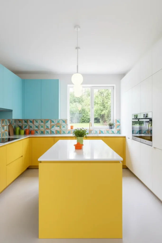 Bright Color Kitchen Decor Design