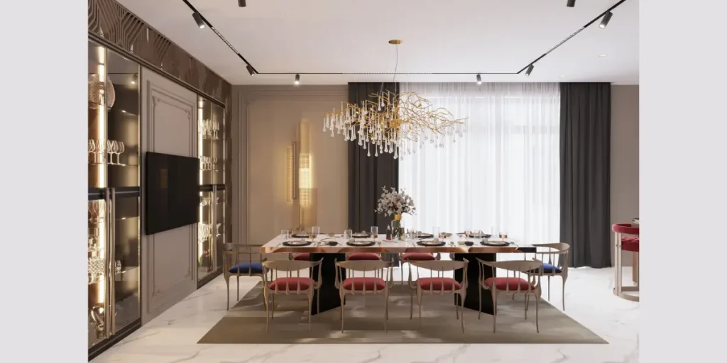 Statement Chandelier as the Central Light Source