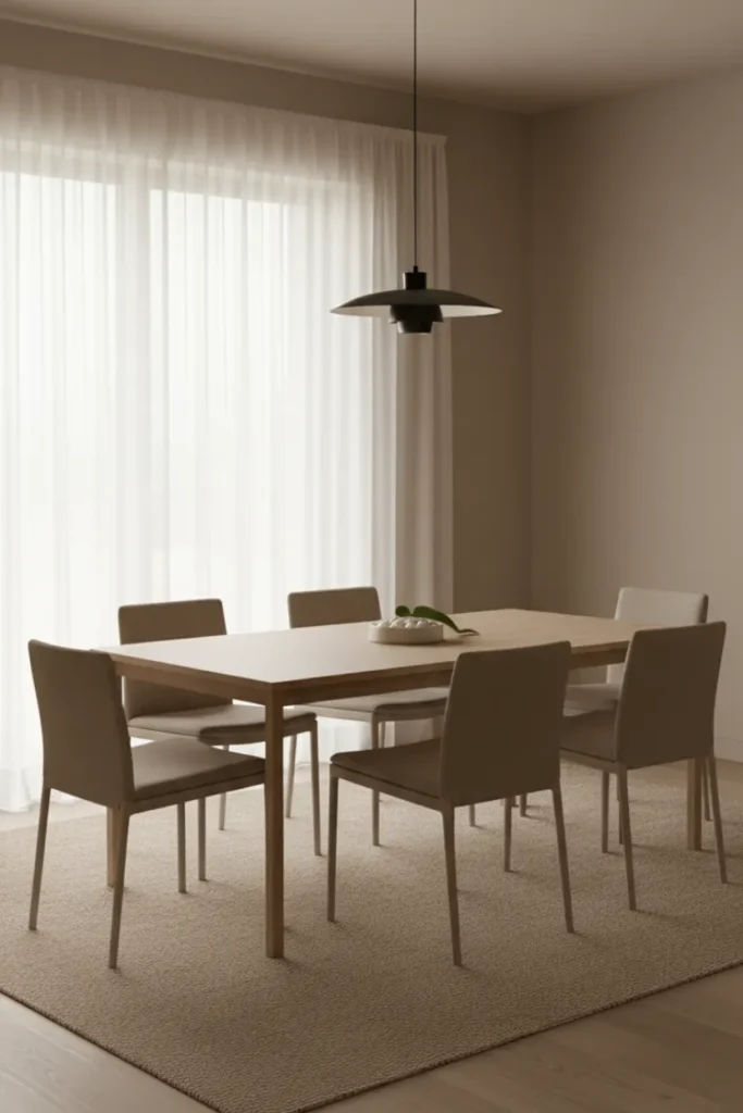 Chic Dining Area with Clean Details