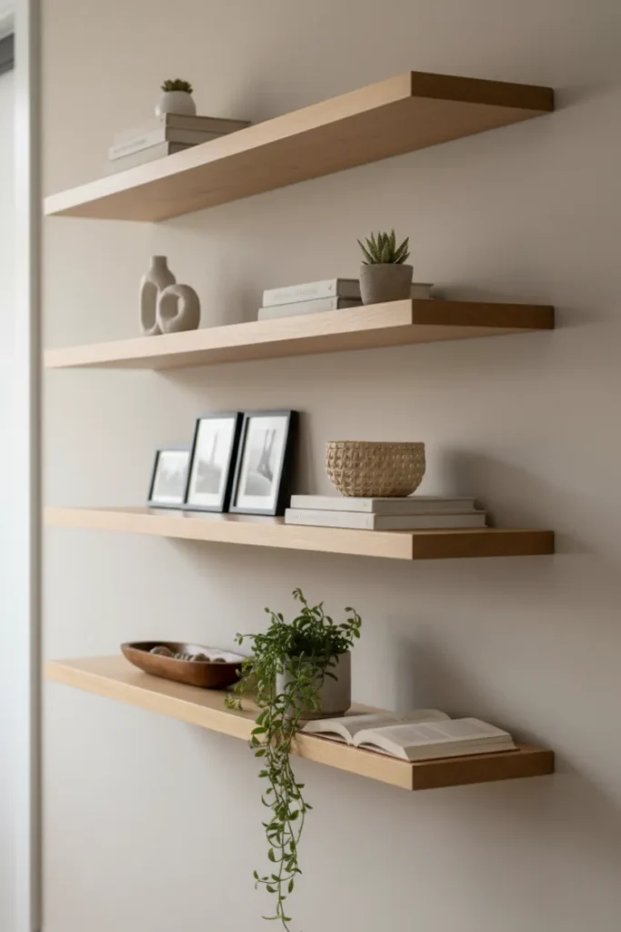 Chic Decor with Simple Shelving