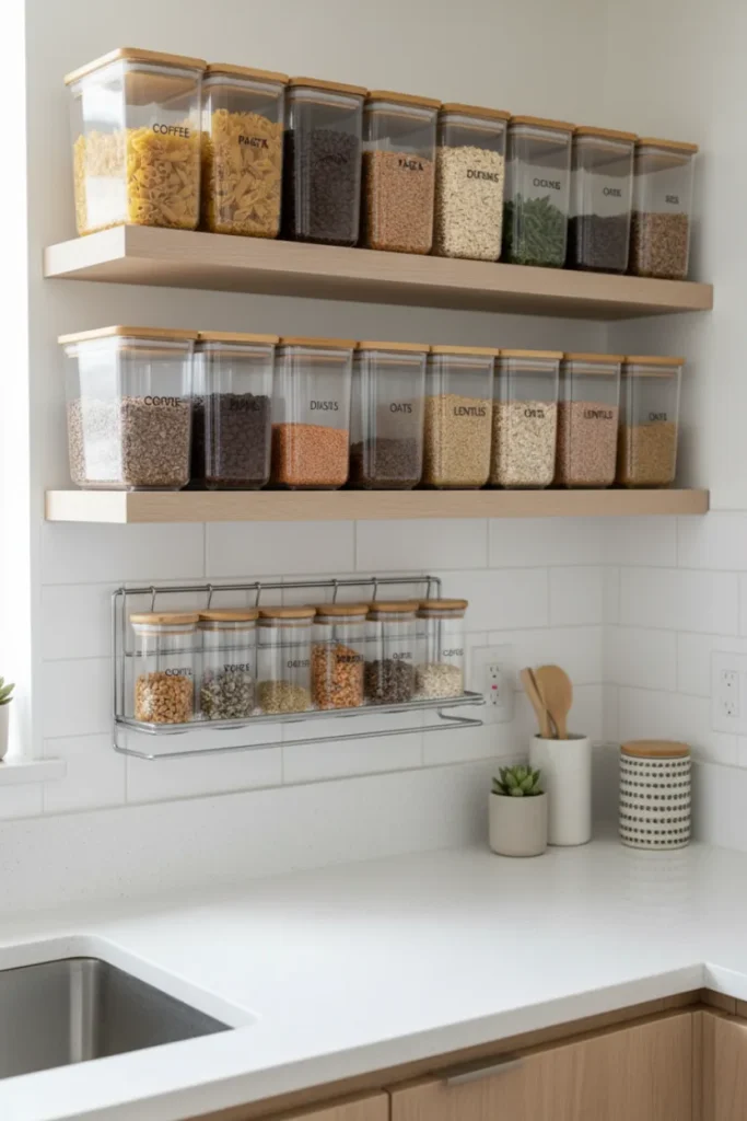 Compact Storage Containers for Apartment Kitchen Decor