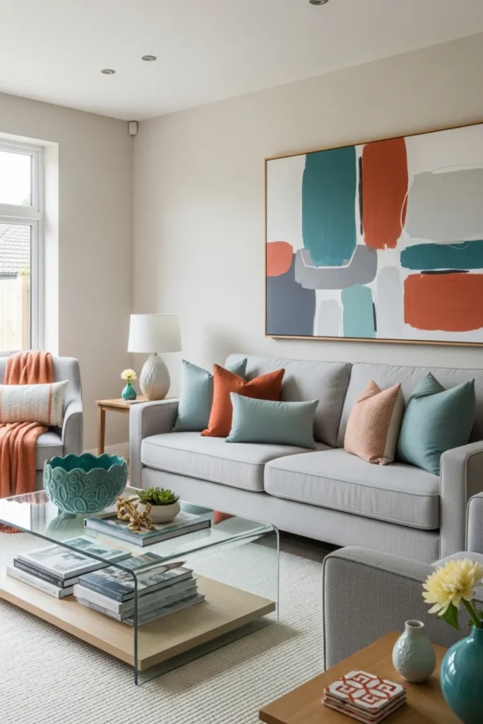 Consistent Color Accents for a Polished Living Room Look