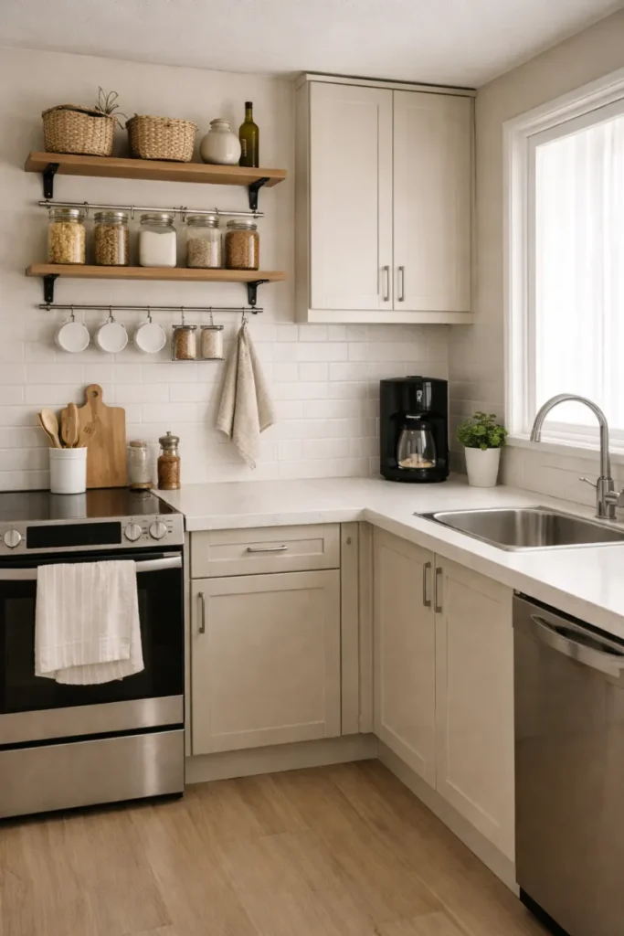 Apartment Kitchen Decor Using Smart Vertical Storage