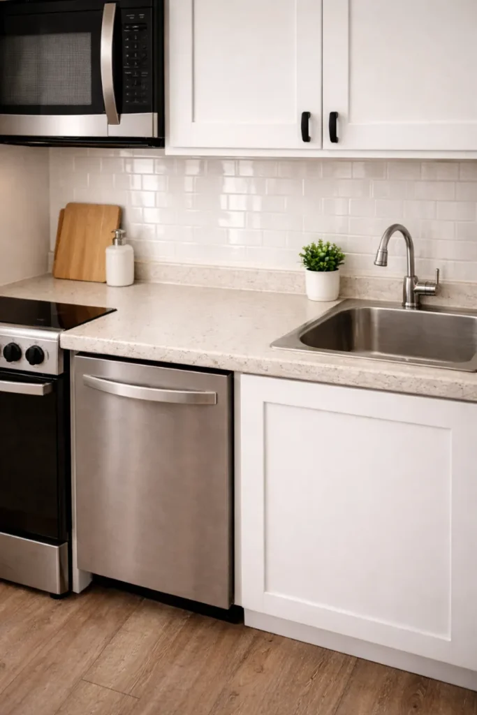 Clean and Decluttered Apartment Kitchen Setup