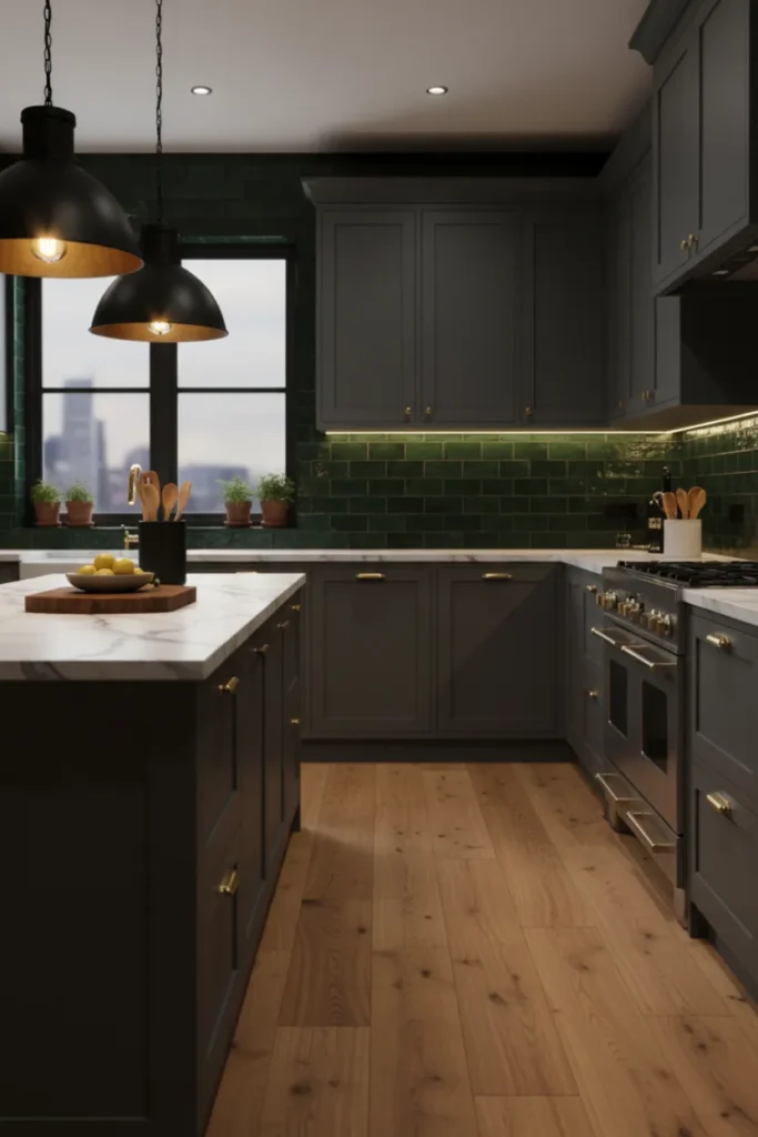 Dark Tone Kitchen Decorating Inspiration for Bold Homes