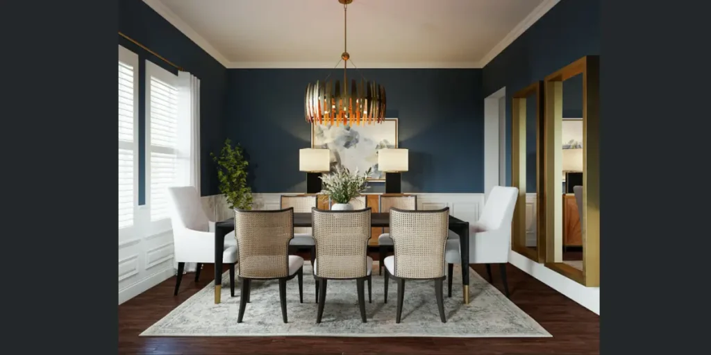 Transitional Dining Room Area