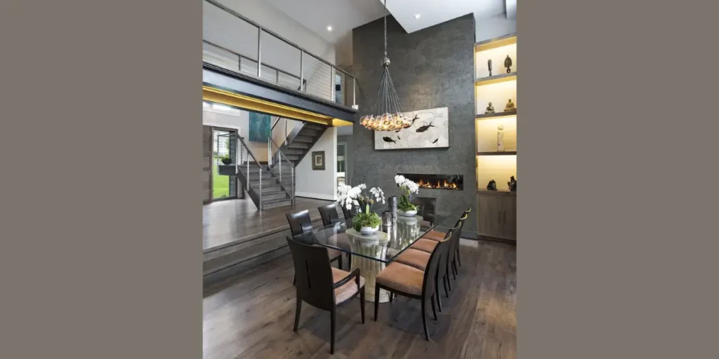Double-Height Dining Room Space
