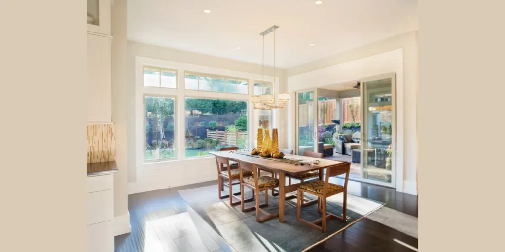 Dining Room with Large Windows