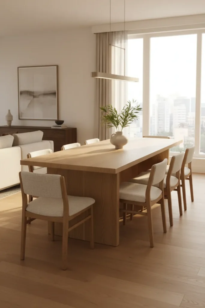 Dining Table That Defines the Dining Area