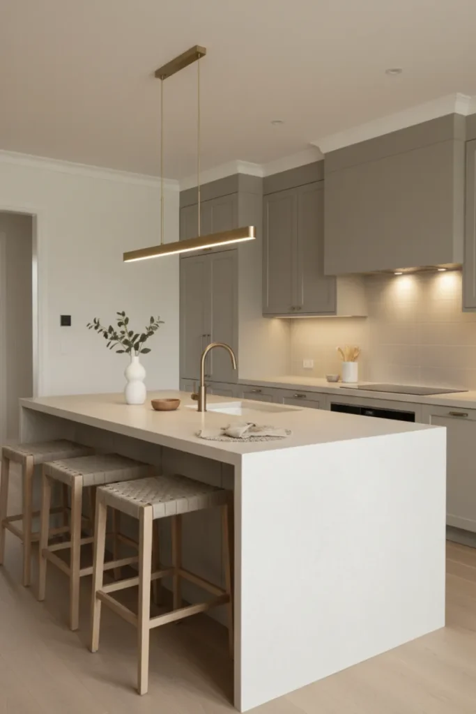 Elegant Neutral Kitchen Decoration Design