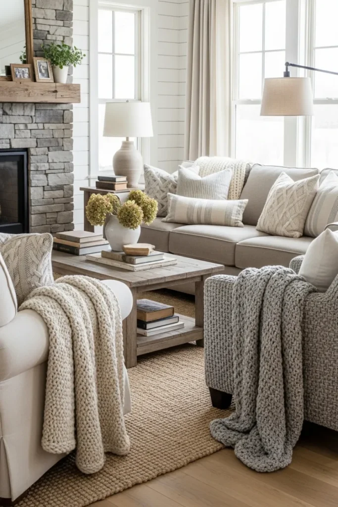 Farmhouse Living Room Seating That Feels Inviting