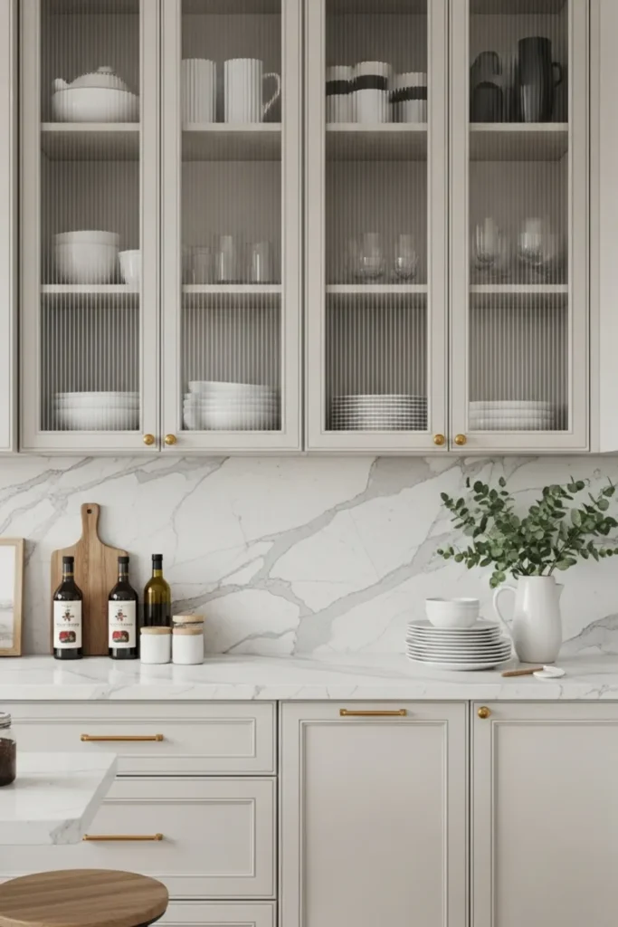 Glass Cabinet Doors for Light and Elegant Kitchen Decor