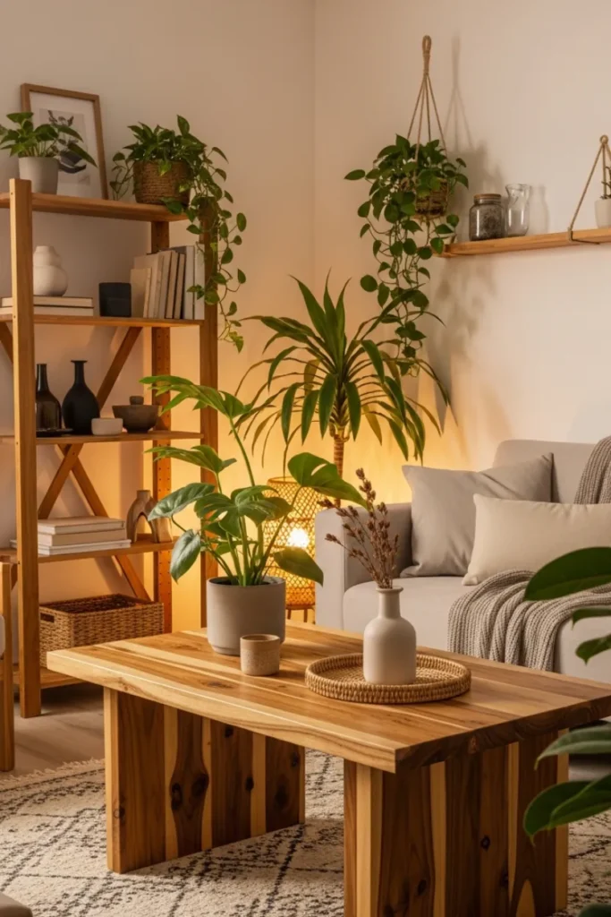 Natural Wood Furniture with a Bohemian Touch