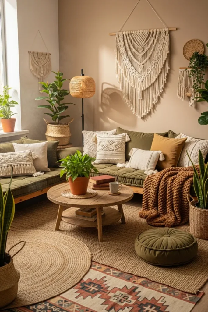 Earthy Color Palettes for Bohemian Interiors