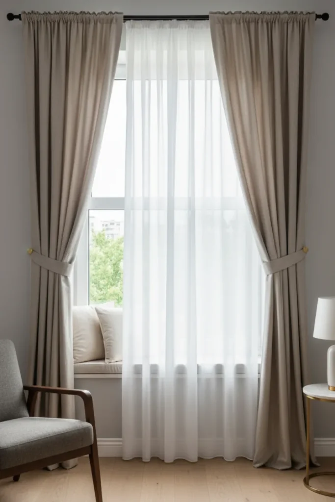 Layered Window Treatments