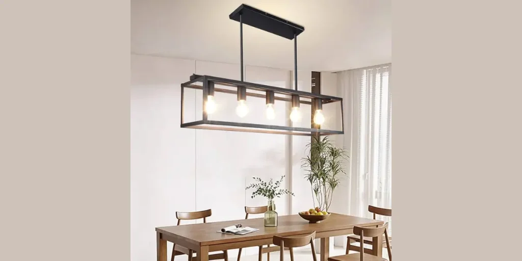 Linear Chandelier for Rectangular Tables