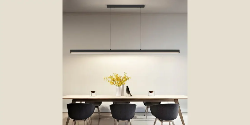 Linear Suspension Lighting for Long Tables