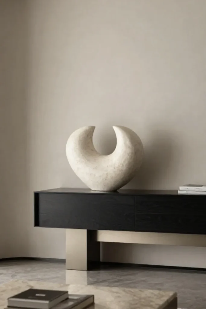 Luxury Home Decor with Sculptural Accent Pieces