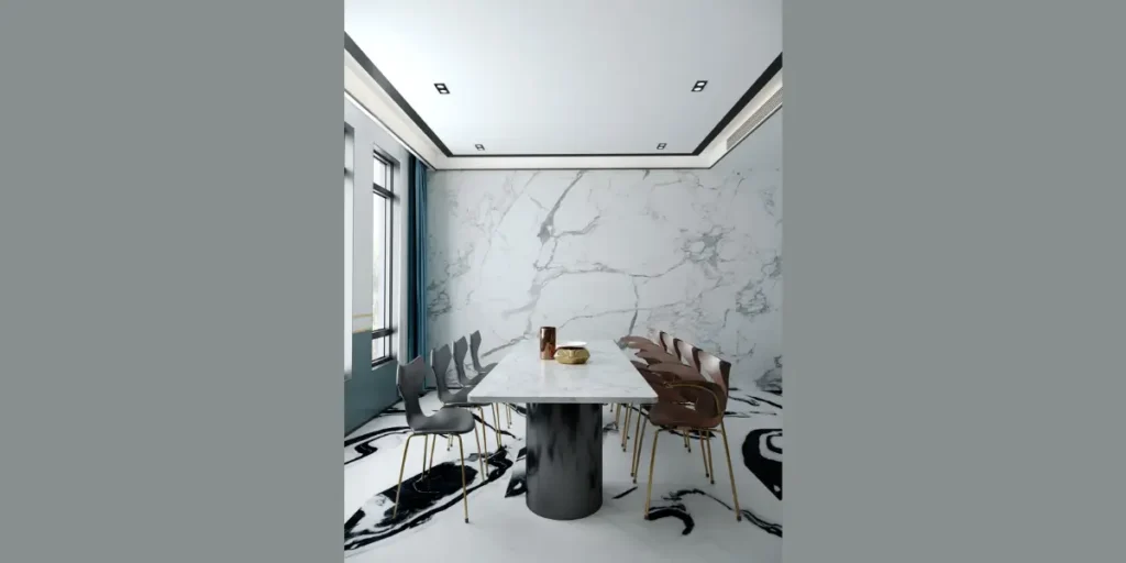 Marble-Effect Wallpaper for Subtle Luxury