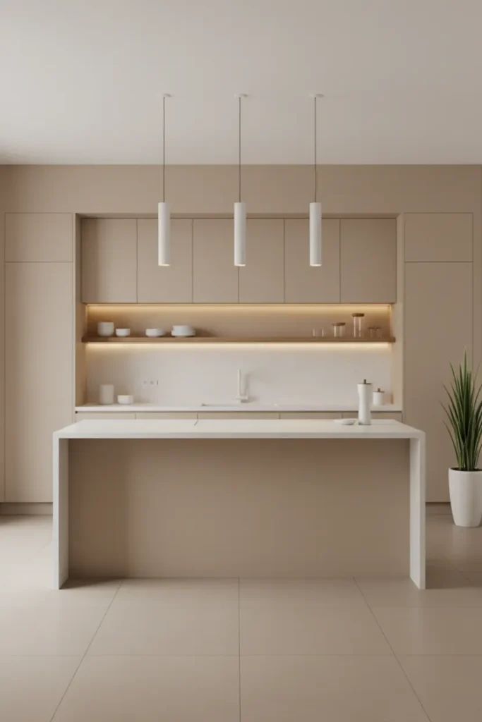 Minimal Color Kitchen Decor Design