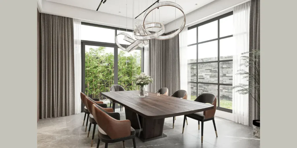 Minimalist Chandeliers for Clean Dining Spaces