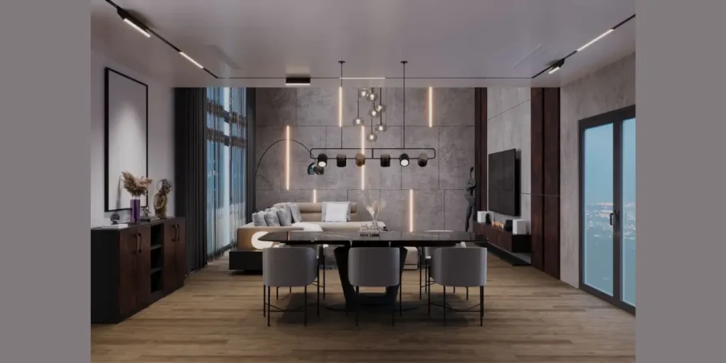 Modern Linear Chandeliers for Long Dining Tables