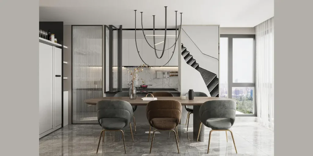 Modern Minimalist Dining Room Interior