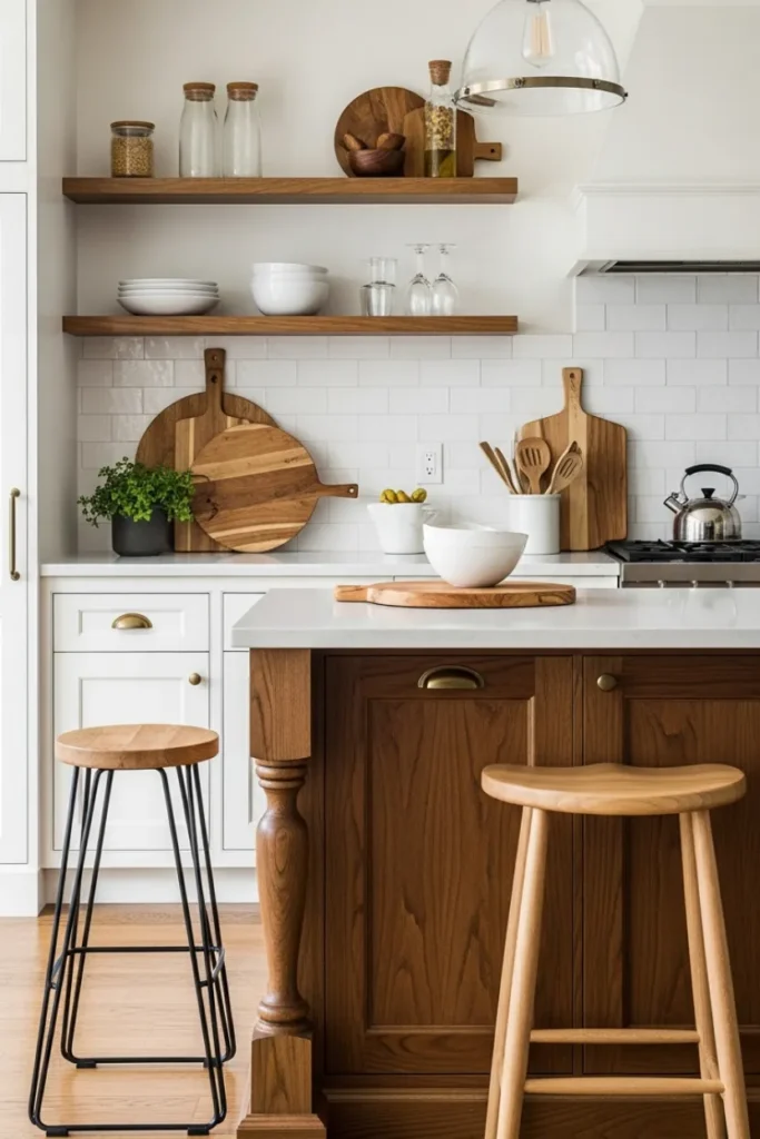 Natural Wood Elements for Warm Kitchen Decor