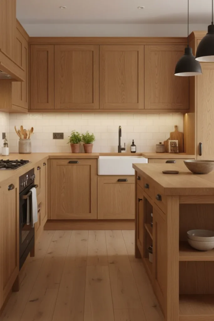 Natural Wood Kitchen Decoration Design