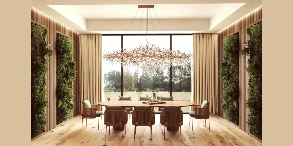 Nature-Inspired Dining Room Interior