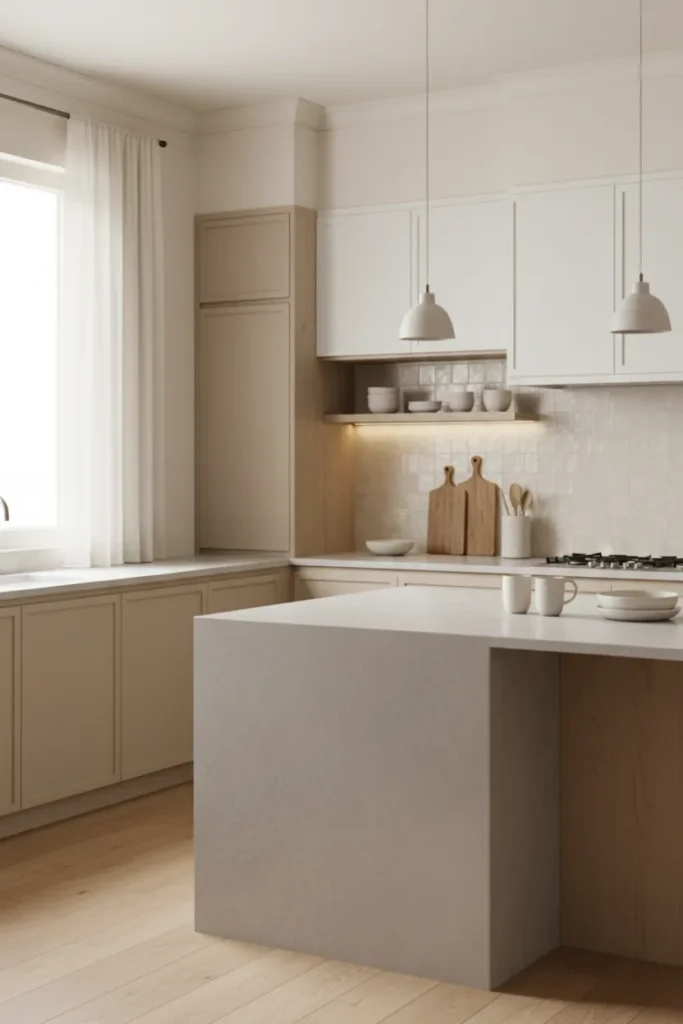 Neutral Color Kitchen Decor Concept