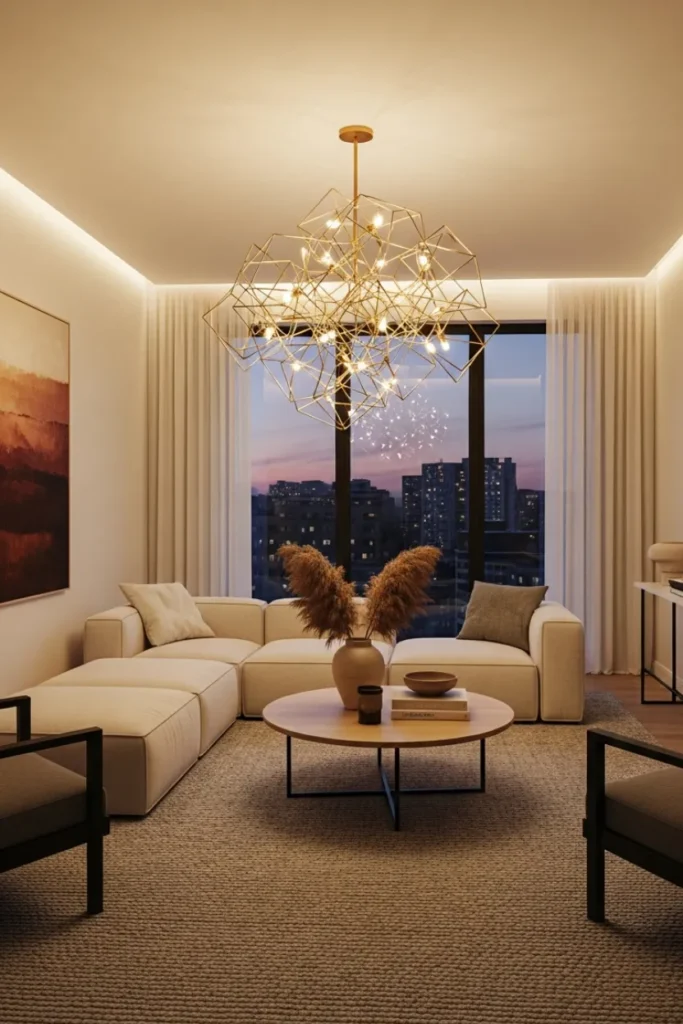 Statement Lighting Fixtures for Living Room Decor