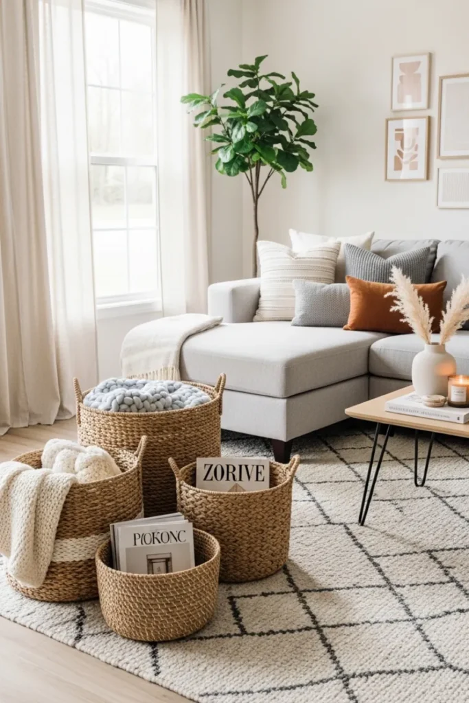Decorative Storage Baskets for Living Rooms