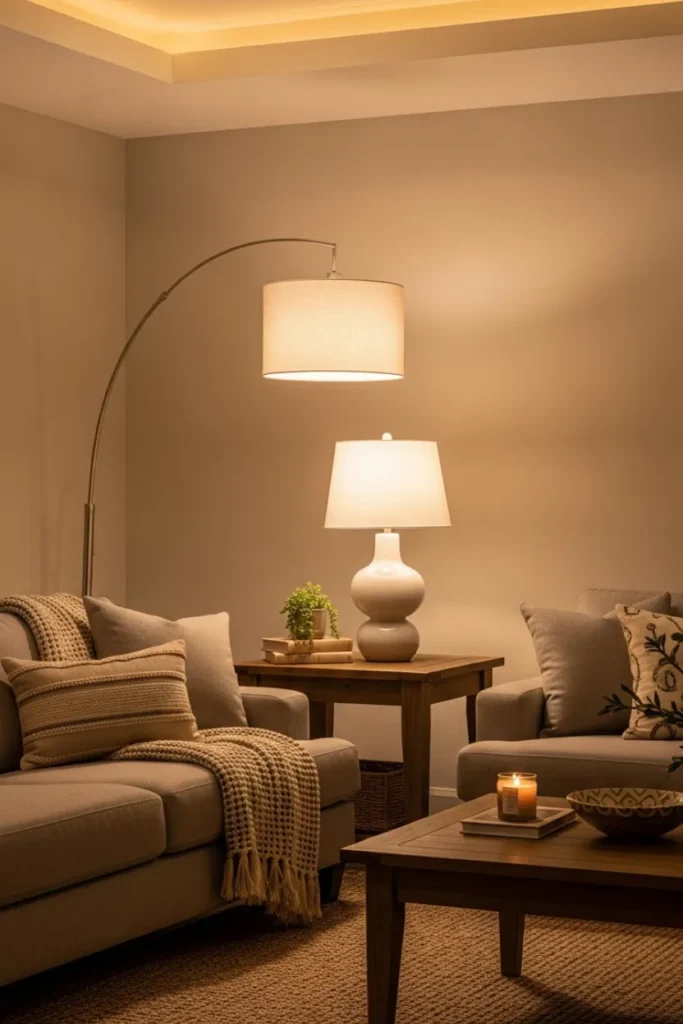 Lighting Layers for Living Room Ambience