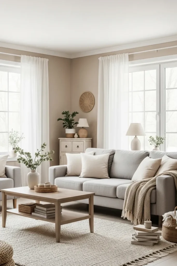 Neutral Color Palette Living Room Decor