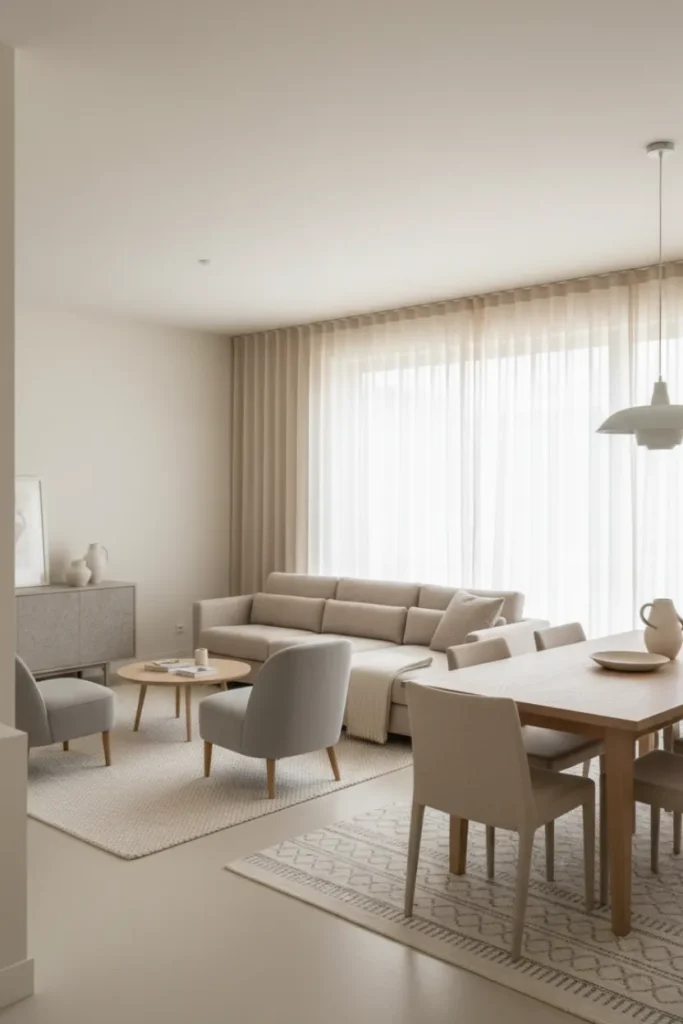 Neutral Color Palette for Open Living Spaces