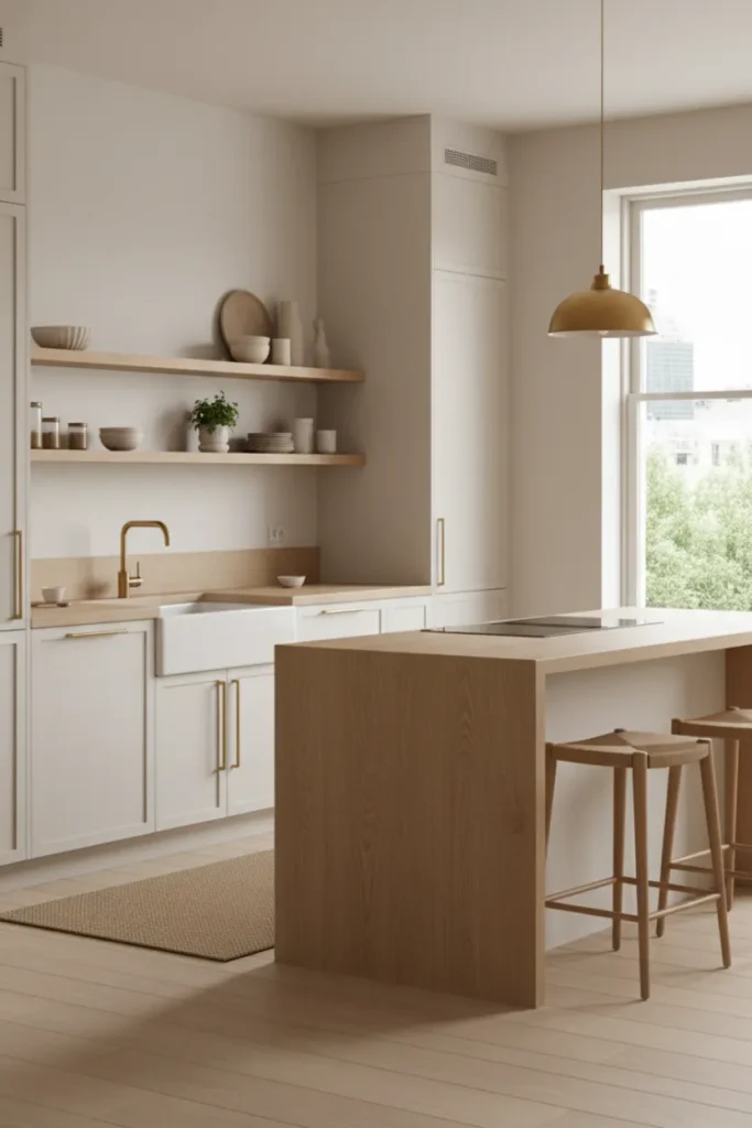 Neutral Kitchens with Warm Touches