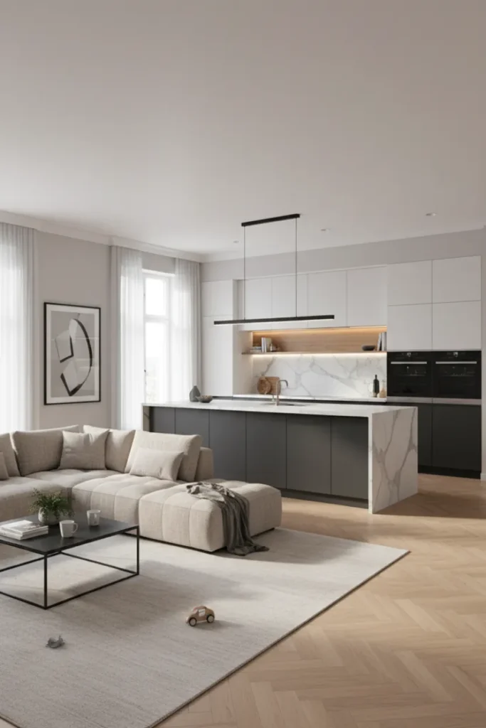 Open Plan Kitchen Decor Concept