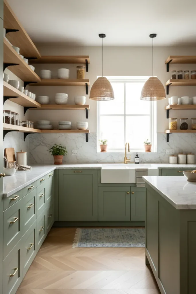 Open Shelf Kitchen Decor Concept