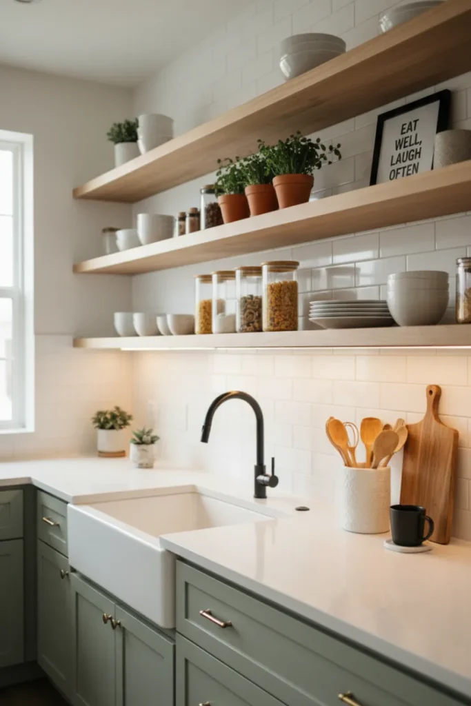 Open Shelf Kitchen Decoration Design