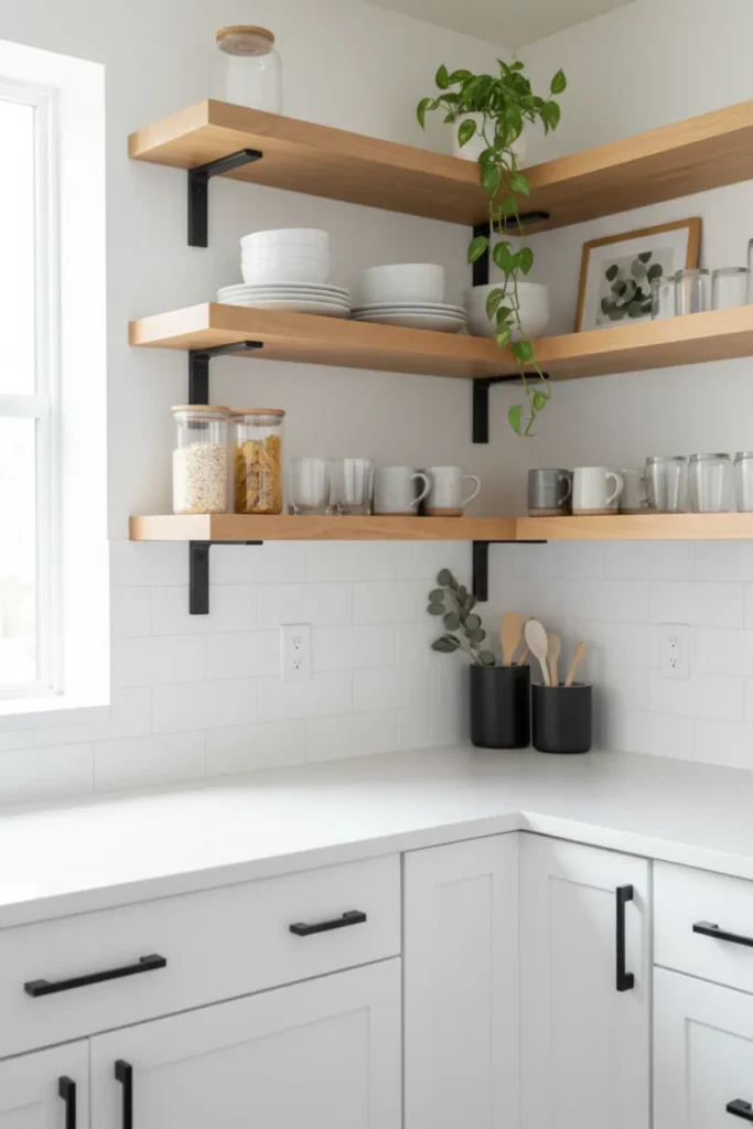 Open Shelving Kitchen Decorating Idea for a Clean and Airy Look