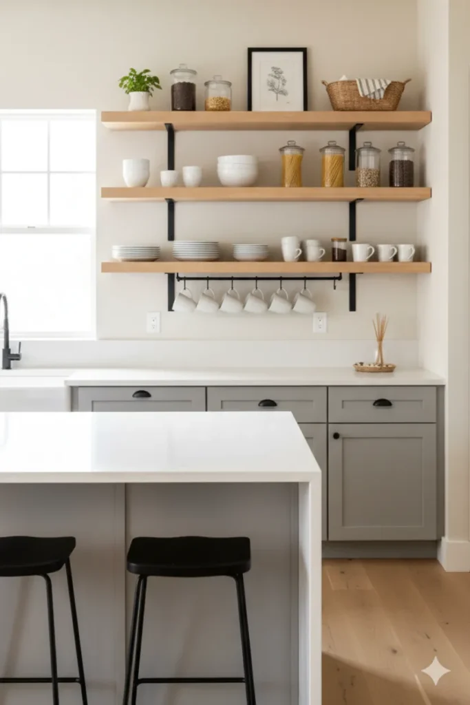 Open Shelving to Balance Style and Function