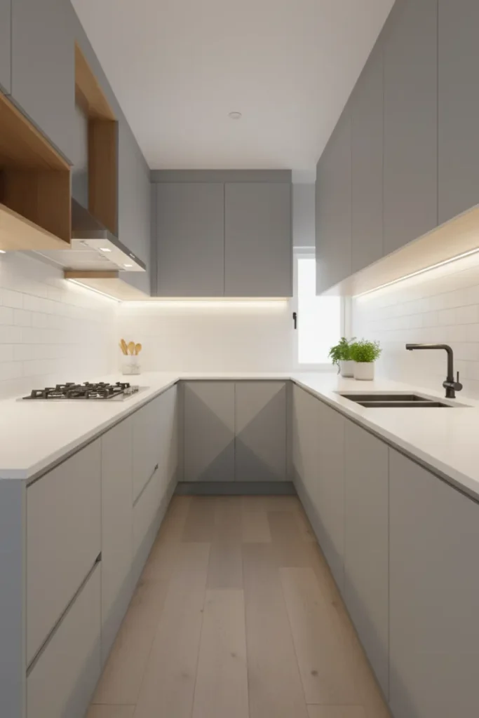 Parallel Kitchen Decoration Design