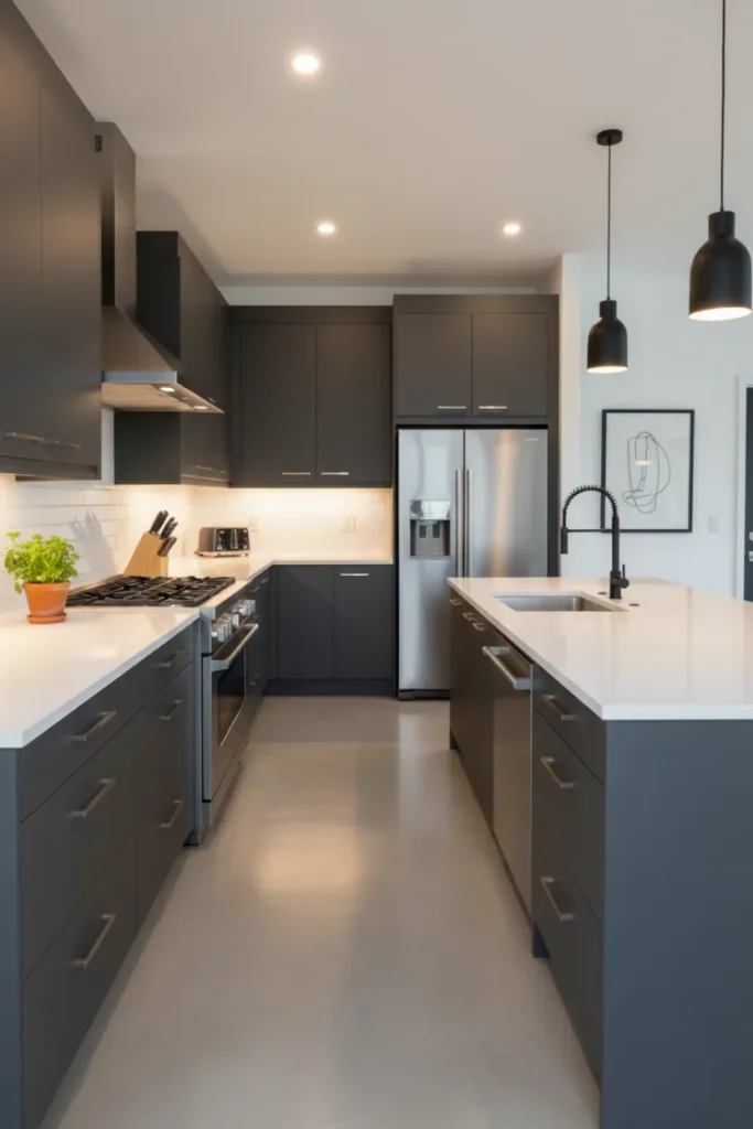 Professional Layout Kitchen Decorating Inspiration for Efficiency