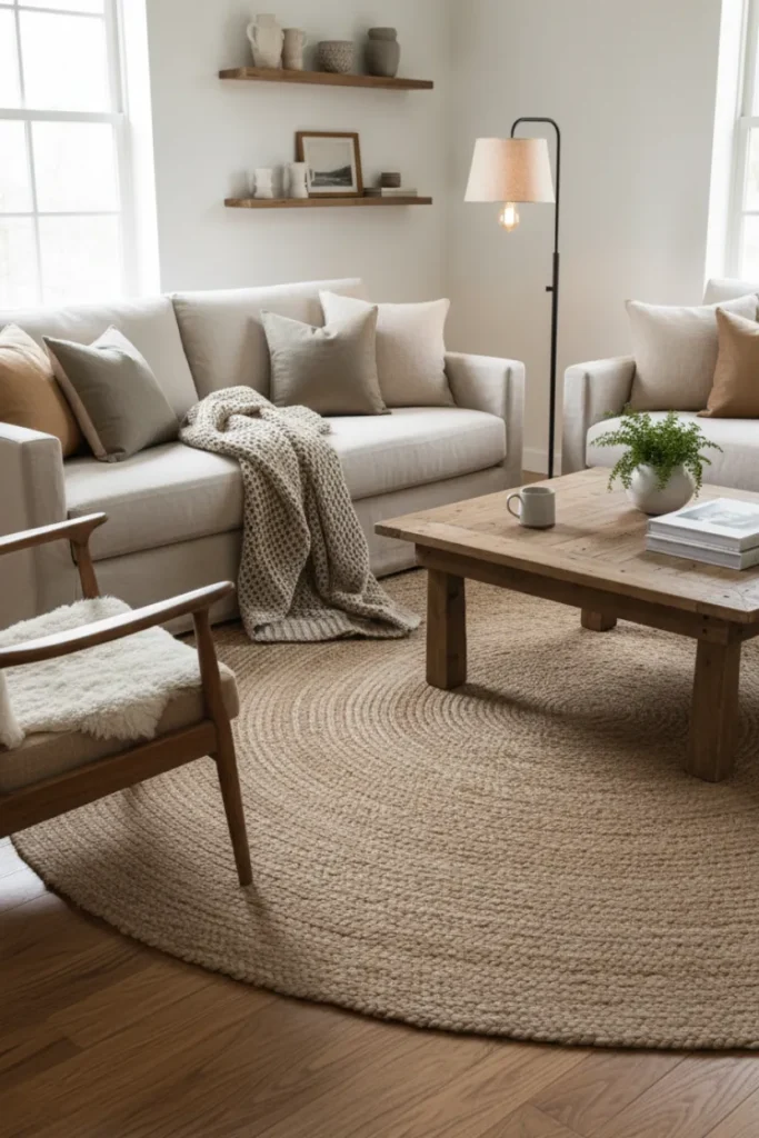 Rustic Rugs Made from Natural Fibers