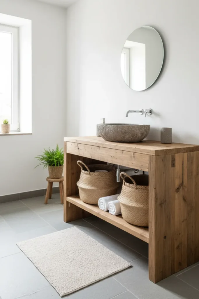 Rustic Bathroom Decor with Natural Touches