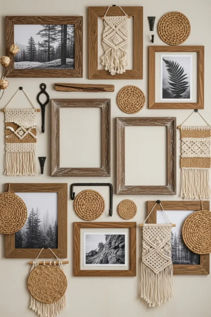 Rustic Wall Decor Using Natural Materials